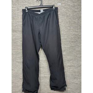 Nike Track Pants Womens L Black Elastic Waist Pockets Athletic Running Jogging